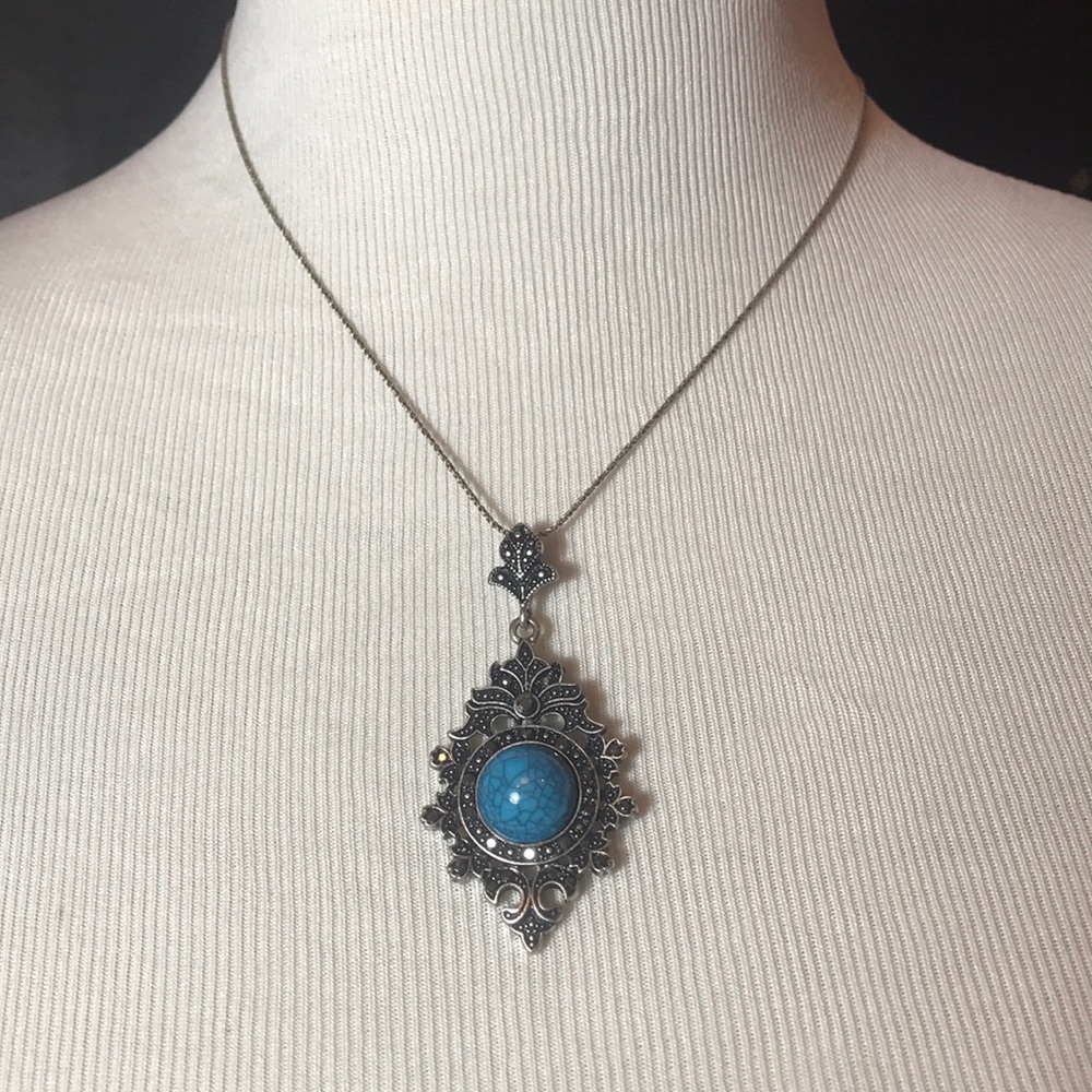 Blue stone necklace- All proceeds go to charity!